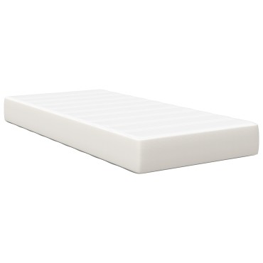 vidaXL Στρώμα με Τσέπες Κρεμ Μεσαίο 90x190x20cm Υφασμάτινο 1 τεμ. - Μονό