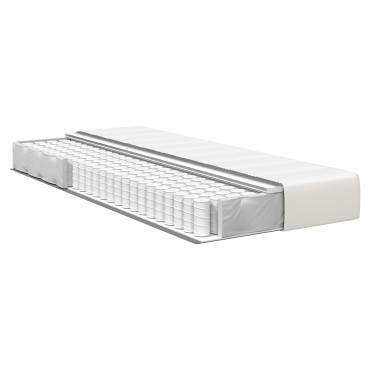 vidaXL Στρώμα με Τσέπες Κρεμ Μεσαίο 90x190x20cm Υφασμάτινο 1 τεμ. - Μονό