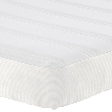 vidaXL Στρώμα με Τσέπες Κρεμ Μεσαίο 90x190x20cm Υφασμάτινο 1 τεμ. - Μονό