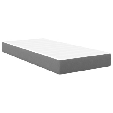 vidaXL Στρώμα με Ελατήρια Pocket Φως Γκρι Μεσαίο 100x200x20cm Υφασμάτινο 1 τεμ. - Μονό