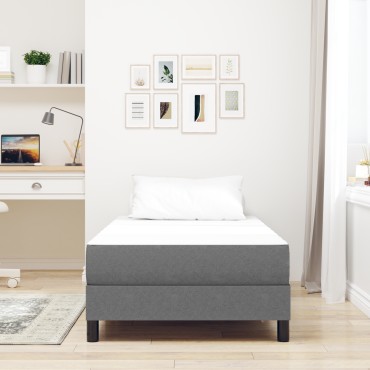 vidaXL Στρώμα με Ελατήρια Pocket Φως Γκρι Μεσαίο 100x200x20cm Υφασμάτινο 1 τεμ. - Μονό