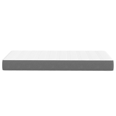 vidaXL Στρώμα με Ελατήρια Pocket Φως Γκρι Μεσαίο 100x200x20cm Υφασμάτινο 1 τεμ. - Μονό