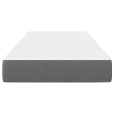 vidaXL Στρώμα με Ελατήρια Pocket Φως Γκρι Μεσαίο 100x200x20cm Υφασμάτινο 1 τεμ. - Μονό
