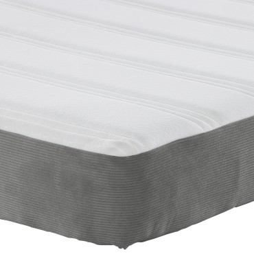 vidaXL Στρώμα με Ελατήρια Pocket Φως Γκρι Μεσαίο 100x200x20cm Υφασμάτινο 1 τεμ. - Μονό