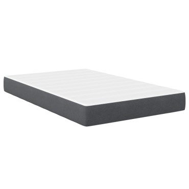 vidaXL Στρώμα με Ελατήρια Pocket Σκούρο Γκρι Μεσαίο 120x200x20cm Υφασμά 1 τεμ. - Μονό