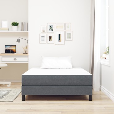 vidaXL Στρώμα με Ελατήρια Pocket Σκούρο Γκρι Μεσαίο 120x200x20cm Υφασμά 1 τεμ. - Μονό