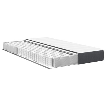 vidaXL Στρώμα με Ελατήρια Pocket Σκούρο Γκρι Μεσαίο 120x200x20cm Υφασμά 1 τεμ. - Μονό