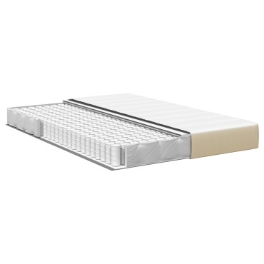 vidaXL Στρώμα με Ελατήρια Pocket Light Green Grey Μέτριο 140x190x20cm 1 τεμ. - Διπλό
