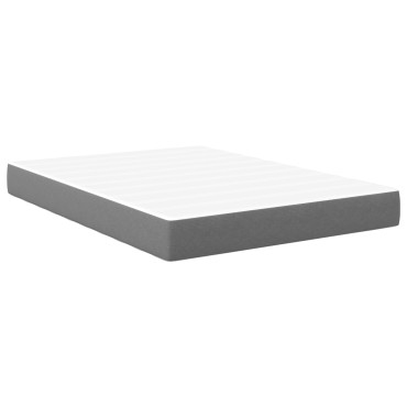 vidaXL Στρώμα με Ελατήρια Pocket Ανοιχτό Γκρι Μεσαίο 140x200x20cm Υφασμάτινο 1 τεμ. - Διπλό