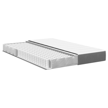 vidaXL Στρώμα με Ελατήρια Pocket Ανοιχτό Γκρι Μεσαίο 140x200x20cm Υφασμάτινο 1 τεμ. - Διπλό
