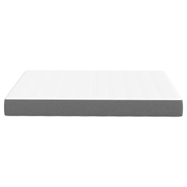 vidaXL Στρώμα με Ελατήρια Pocket Ανοιχτό Γκρι Μεσαίο 140x200x20cm Υφασμάτινο 1 τεμ. - Διπλό