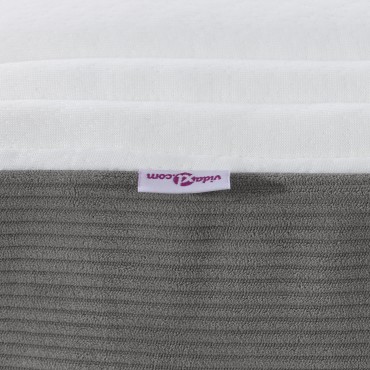 vidaXL Στρώμα Pocket με ελατήρια Light Grey Medium 160x200x20cm 1 τεμ. - Διπλό