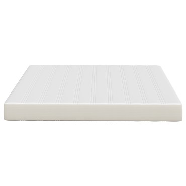 vidaXL Κρεβάτι με ελατήρια Pocket Κρέμ 180x200x20cm Μεσαίας σκληρότητας Φabric