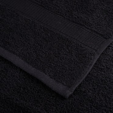 vidaXL Πετσέτα Επισκεπτών SOLUND 25 τμχ. Μαύρο 80 x 200 cm 550 gsm