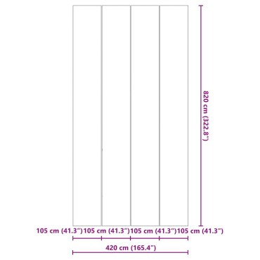 vidaXL Εδαφοκάλυψη Πισίνας Μαύρο 820 x 420 x 0,1 εκ Μη Υφαμένο Ύφασμα