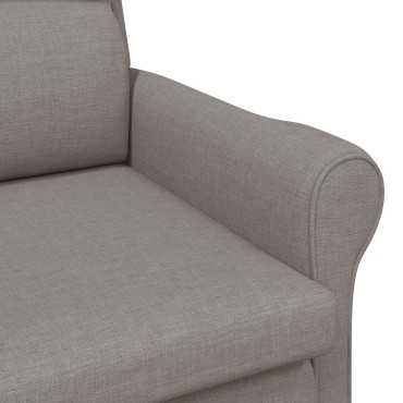 vidaXL Μοντέρνα Πολυθρόνα Taupe Ταπετσαρία από Πολυεστέρα με Ξύλινα Πόδια
