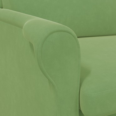 vidaXL Ανοιχτού Πράσινου Πολυθρόνα Ανοιχτό πράσινο Ύφασμα, Ξύλο