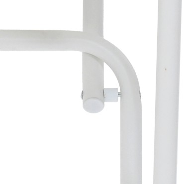 vidaXL Πτυσσόμενο Τραπέζι Κήπου Λευκό 50x72cm Ατσάλι 1 τεμ.