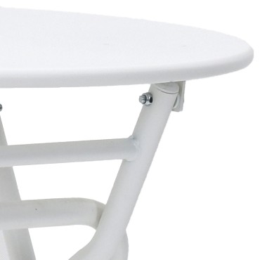 vidaXL Πτυσσόμενο Τραπέζι Κήπου Λευκό 50x72cm Ατσάλι 1 τεμ.