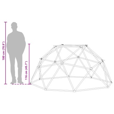 vidaXL Θόλος Αναρρίχησης Μπλε Ατσάλι
