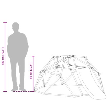vidaXL Θόλος Αναρρίχησης Μπλε Ατσάλι