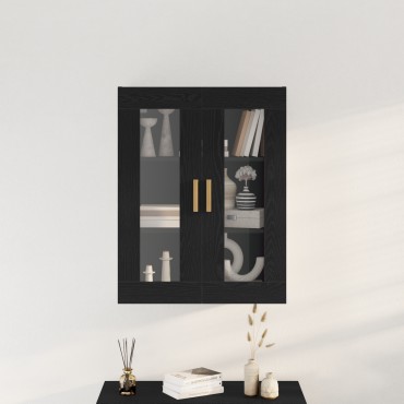 vidaXL Μαύρο Ντουλάπι Τοίχου - 69.5x34x90cm 1 τεμ.