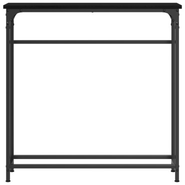 vidaXL Κονσόλα Μαύρη Δρυς 75x19,5x75cm Επεξεργασμένου Ξύλου 1 τεμ.