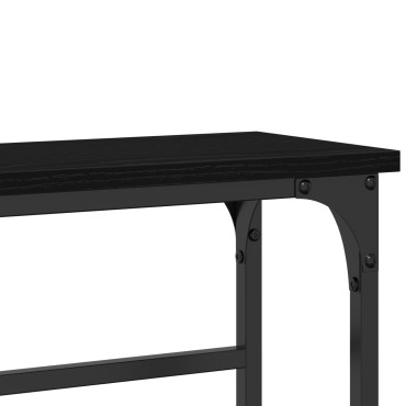 vidaXL Κονσόλα Μαύρη Δρυς 75x19,5x75cm Επεξεργασμένου Ξύλου 1 τεμ.