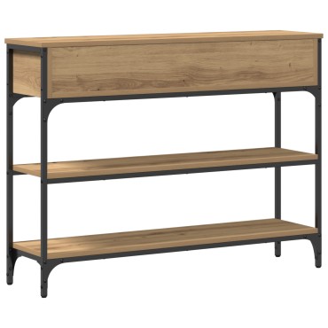 vidaXL Τραπέζι Συγκέντρωσης Δρυός 100x25x75cm Επεξεργασμένο Ξύλο & Χάλυβας 1 τεμ.