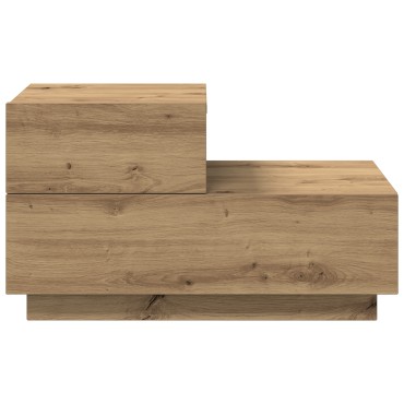 vidaXL Κομοδίνο με φώτα LED σε Artisan Oak 100x36x49 εκ 1 τεμ.
