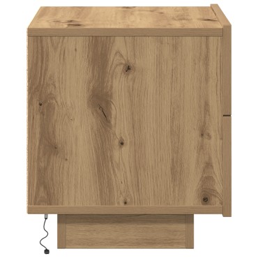 vidaXL Κομοδίνο με φώτα LED σε Artisan Oak 100x36x49 εκ 1 τεμ.