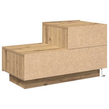 vidaXL Κομοδίνο με φώτα LED σε Artisan Oak 100x36x49 εκ 1 τεμ.