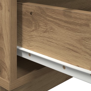 vidaXL Κομοδίνο με φώτα LED σε Artisan Oak 100x36x49 εκ 1 τεμ.