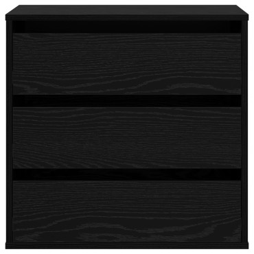 vidaXL Ντουλάπι με Συρτάρια 3-Συρτάρι Μαύρο 61x41x58 εκ 1 τεμ.