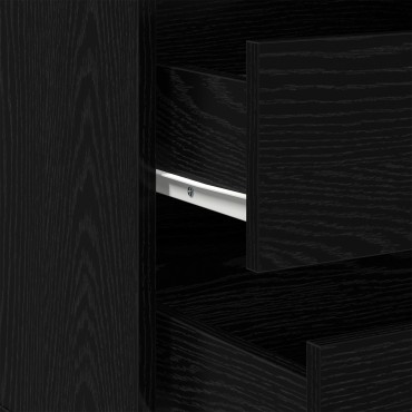 vidaXL Ντουλάπι με Συρτάρια 3-Συρτάρι Μαύρο 61x41x58 εκ 1 τεμ.