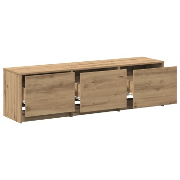 vidaXL Ντουλάπα Τηλεόρασης με LED Καρυδιά 140x34x40cm Επεξεργασμένο Ξύλο