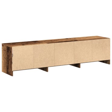 vidaXL Ντουλάπι τηλεόρασης με LED Παλιό ξύλο 162.5x34x40cm Μηχανικά ξύλου
