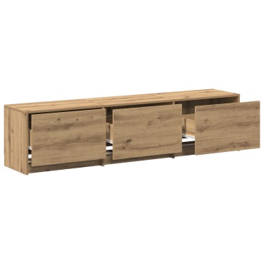 vidaXL Κιβώτιο τηλεόρασης με LED Δρυού 165x34x40cm Επεξεργασμένο Ξύλο