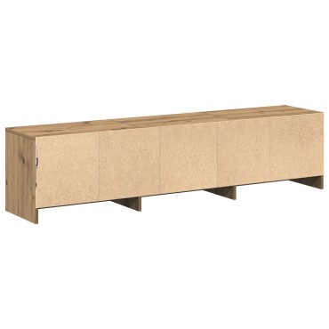 vidaXL Κιβώτιο τηλεόρασης με LED Δρυού 165x34x40cm Επεξεργασμένο Ξύλο