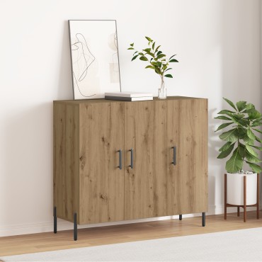 vidaXL Σύνθετο Ξύλου Καρυδιάς 90x34x80cm 1 τεμ.