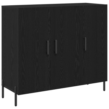vidaXL Συρταριέρα Μαύρης Δρυς 90x34x80cm Από Επεξεργασμένο Ξύλο 1 τεμ.
