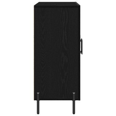 vidaXL Συρταριέρα Μαύρης Δρυς 90x34x80cm Από Επεξεργασμένο Ξύλο 1 τεμ.