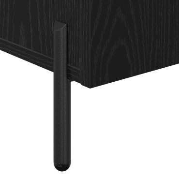 vidaXL Συρταριέρα Μαύρης Δρυς 90x34x80cm Από Επεξεργασμένο Ξύλο 1 τεμ.