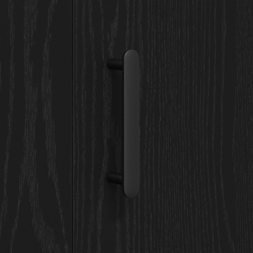 vidaXL Συρταριέρα Μαύρης Δρυς 90x34x80cm Από Επεξεργασμένο Ξύλο 1 τεμ.