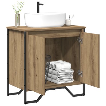 vidaXL Ντουλάπα Νιπτήρα Mπάνιου Artisan Oak 60x35x60cm 1 τεμ.