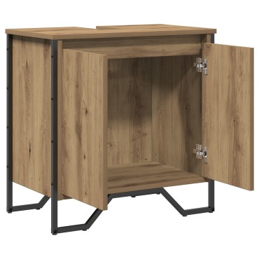 vidaXL Ντουλάπα Νιπτήρα Mπάνιου Artisan Oak 60x35x60cm 1 τεμ.