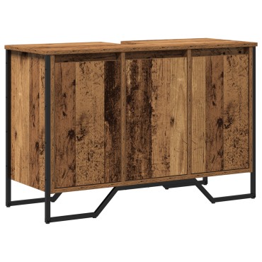 vidaXL Ντουλάπι Νιπτήρα Παλαιό Ξύλο 91x35x60cm Μοριοσανίδα 1 τεμ.