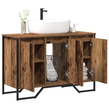 vidaXL Ντουλάπι Νιπτήρα Παλαιό Ξύλο 91x35x60cm Μοριοσανίδα 1 τεμ.