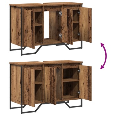 vidaXL Ντουλάπι Νιπτήρα Παλαιό Ξύλο 91x35x60cm Μοριοσανίδα 1 τεμ.