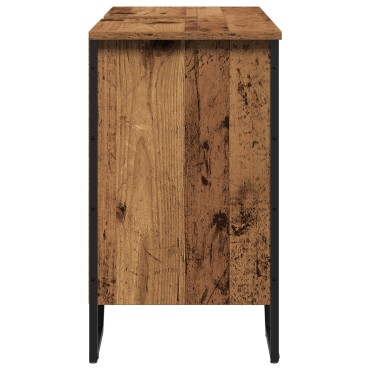 vidaXL ντουλάπι νιπτήρα Παλιό ξύλο 91x35x60cm Από στερεό ξύλο